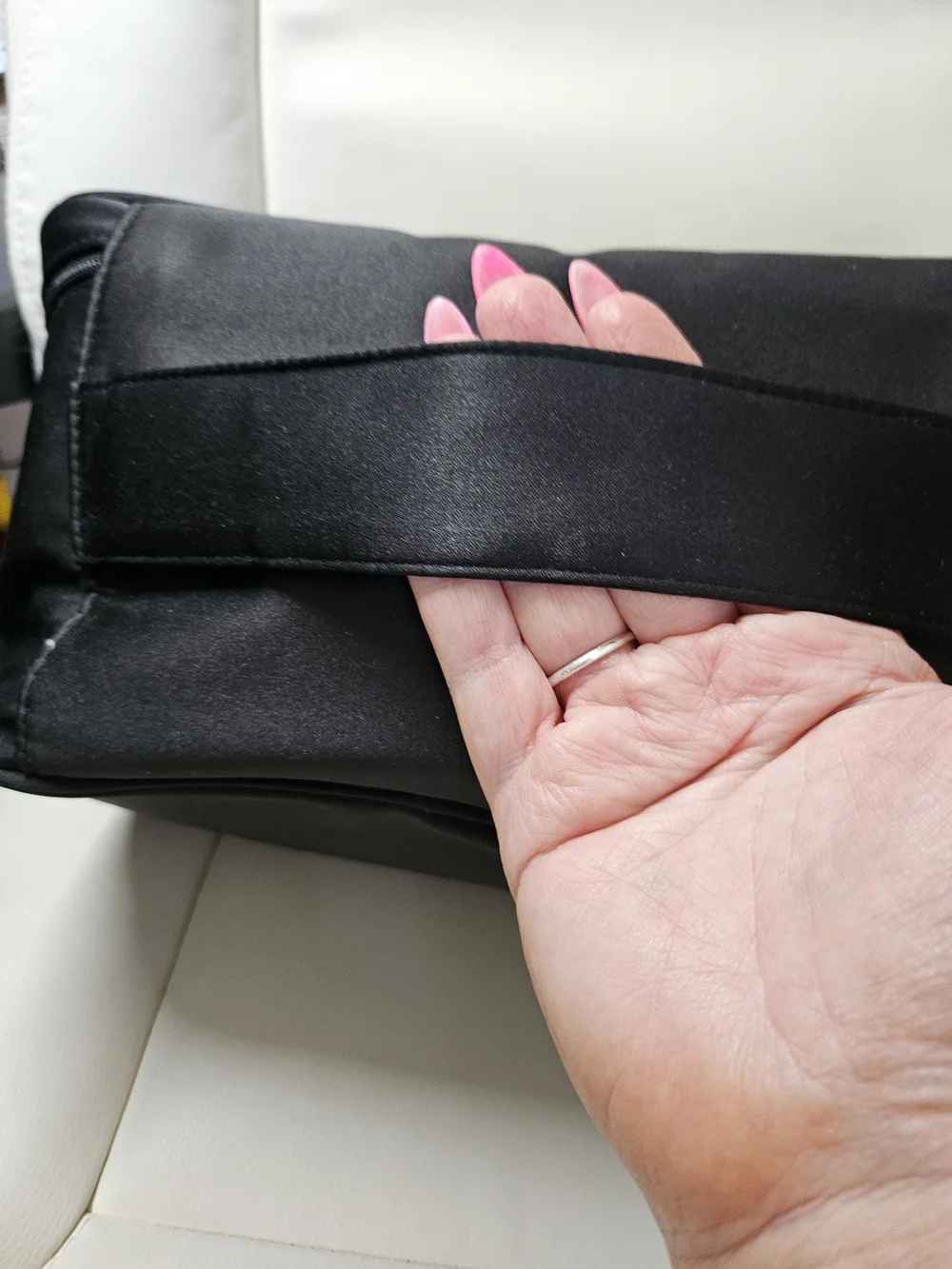Victoria's Secret Black Cosmetic Bag with Gold VS Logo
